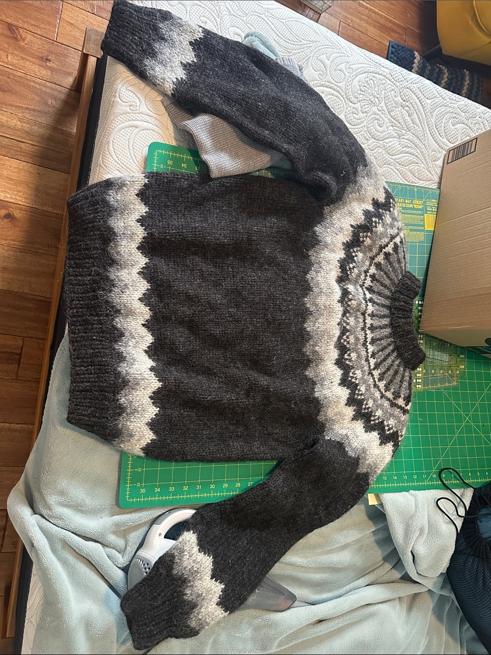 Hand knit wool sweater from Iceland